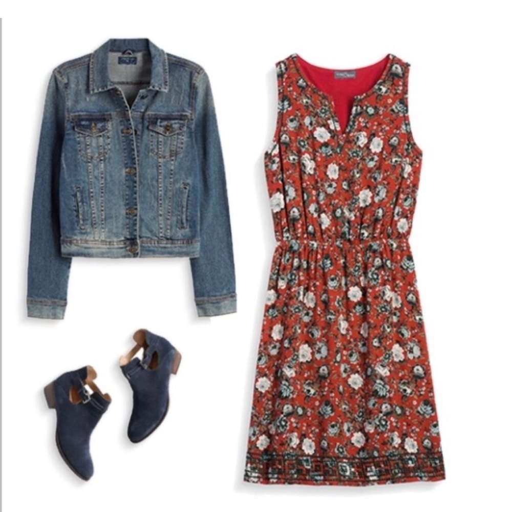 Market and Spruce Floral Sleeveless Dress